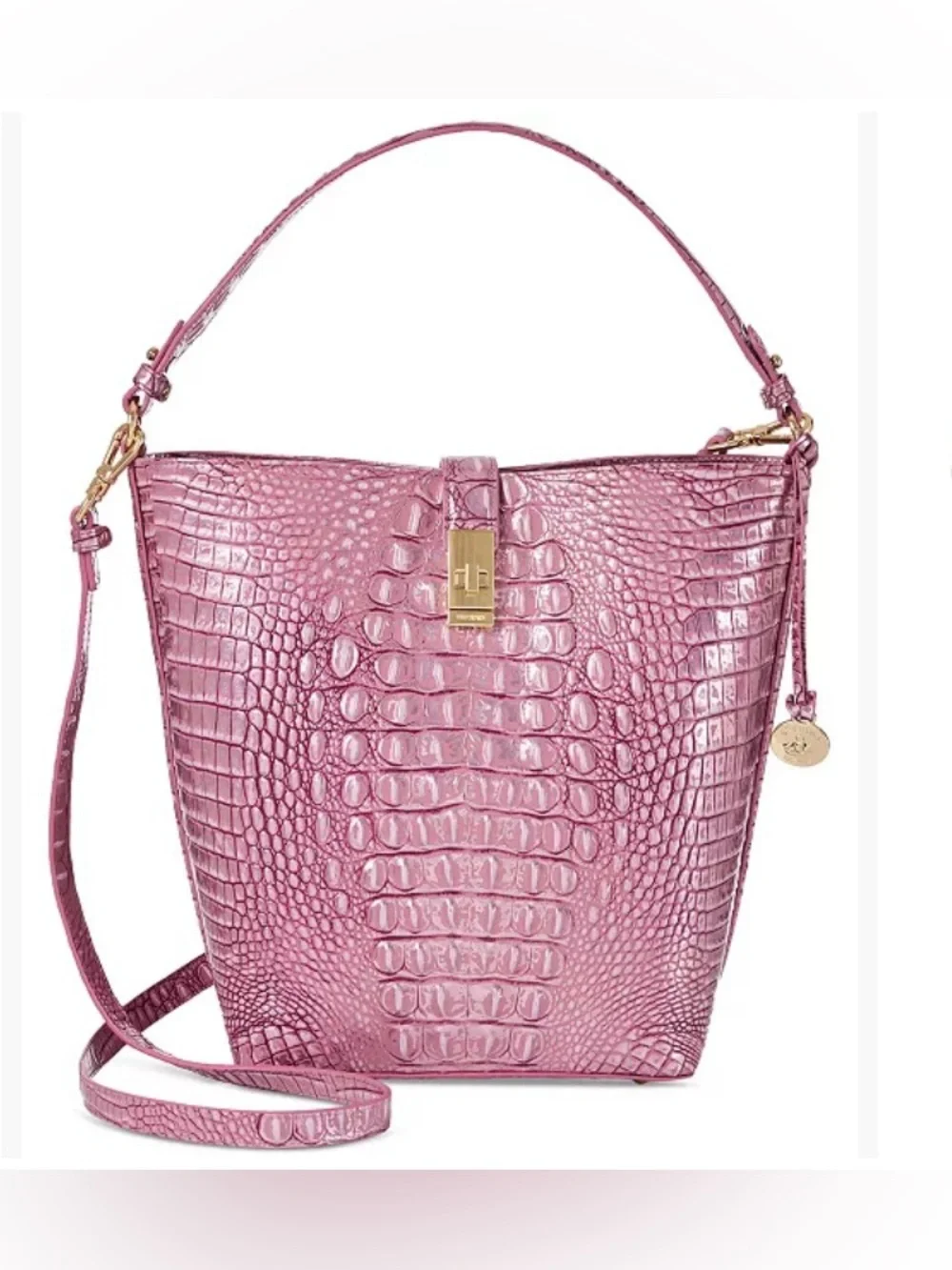 NWT and dustbag Brahmin Shira Melbourne bucket bag in mulberry potion